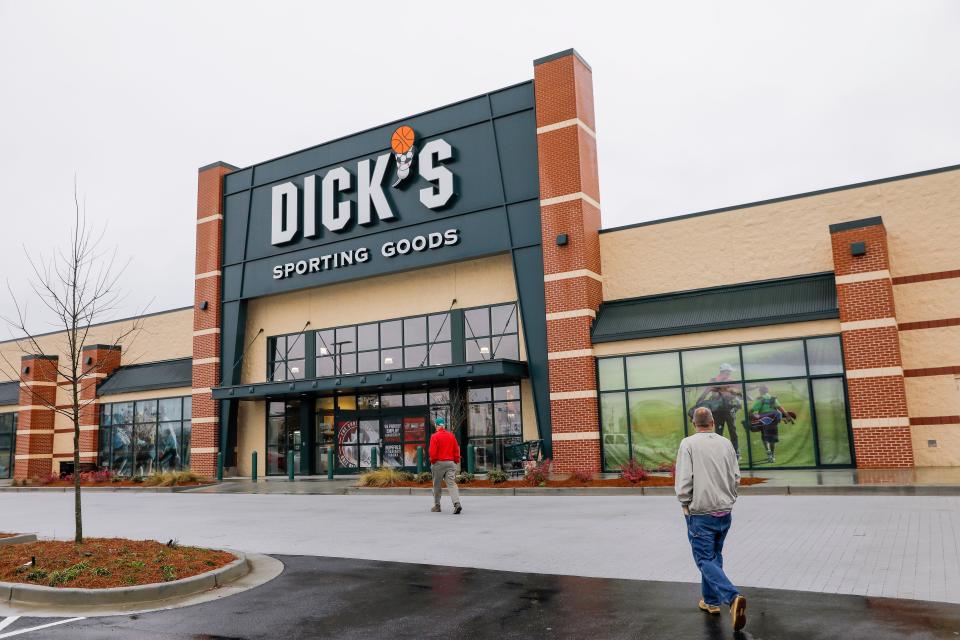 A Dick's Sporting Goods store in Tucker, Georgia, USA, 28 February 2018. Dick's Sporting Goods announced they would be ending sales of assault-style rifles and banning the sale of guns to people younger than 21.Dick's Sporting Goods gun sales, Tucker, USA - 28 Feb 2018