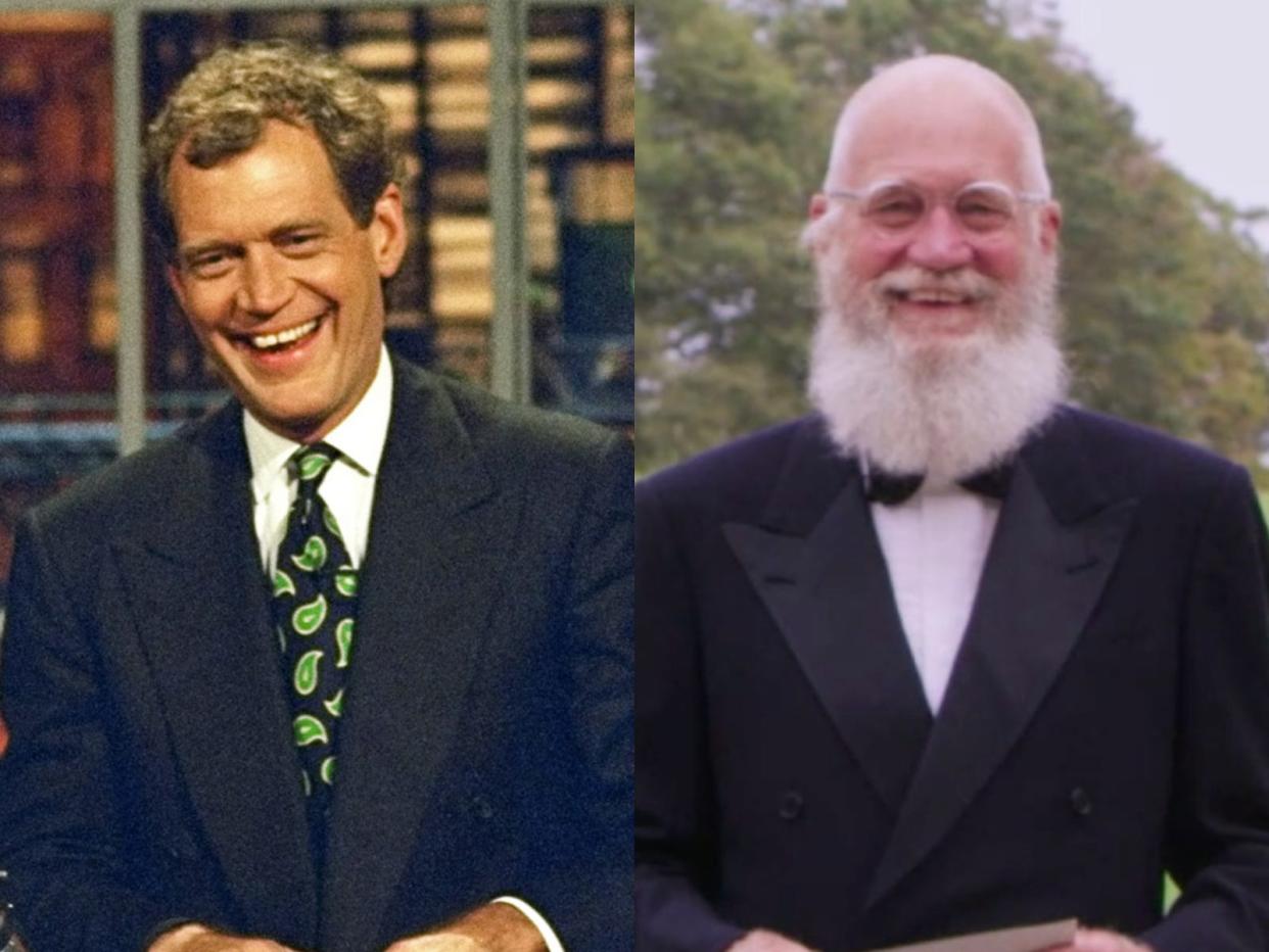 david letterman then and now