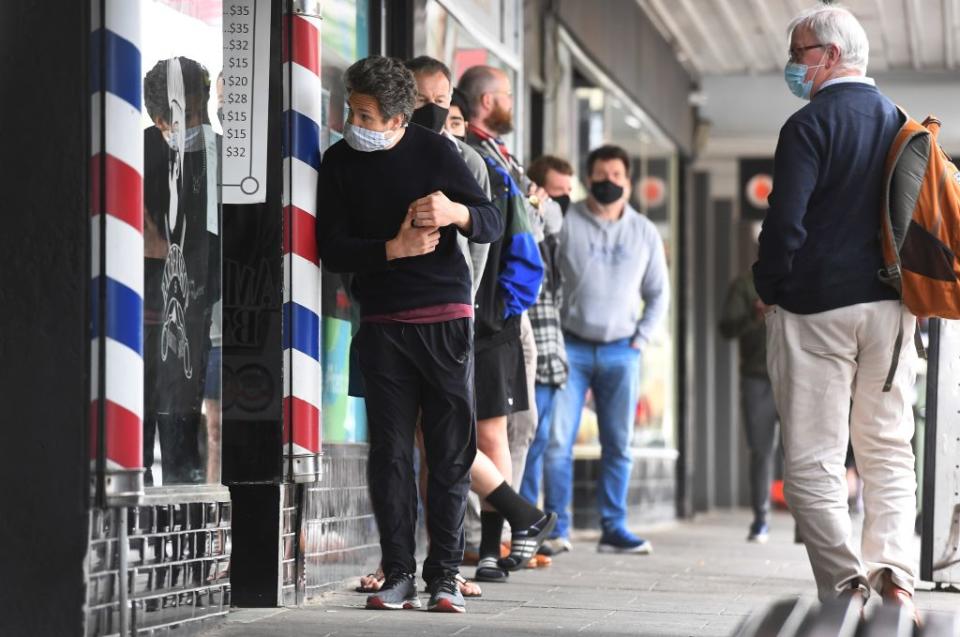 Restrictions were eased in Melbourne from Monday, with haircuts now allowed. Source: Getty