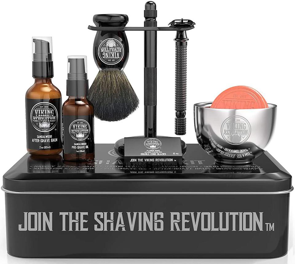 Viking Revolution shaving kit; shaving kit for men, shave kit for men, shaving gift set