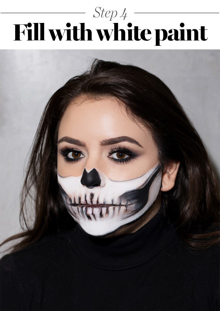 This Skeleton Halloween Makeup Tutorial Is Scary Easy to Follow