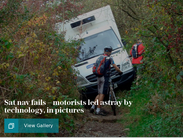 Sat nav fails – motorists led astray by technology, in pictures