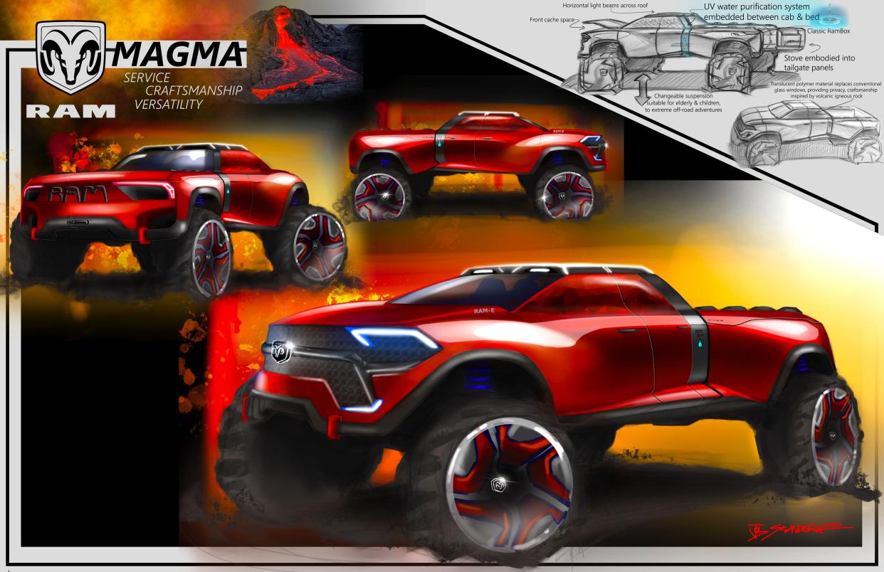 Job Skandera won the Drive for Design contest in 2020 with his sketch of a Ram truck.