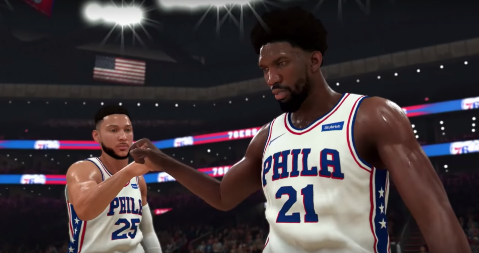 Ben Simmons and Joel Embiid on NBA 2K20