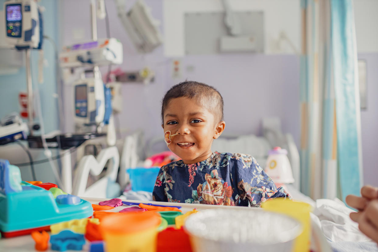 Yumna has spent much of her young life in hospital due to cancer treatment and infections (Gosh Charity/PA)