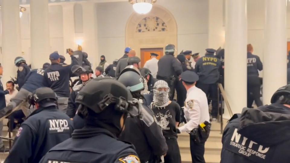Police raided Columbia’s Hamilton Hall, taking a total of 109 people into custody. NYPD