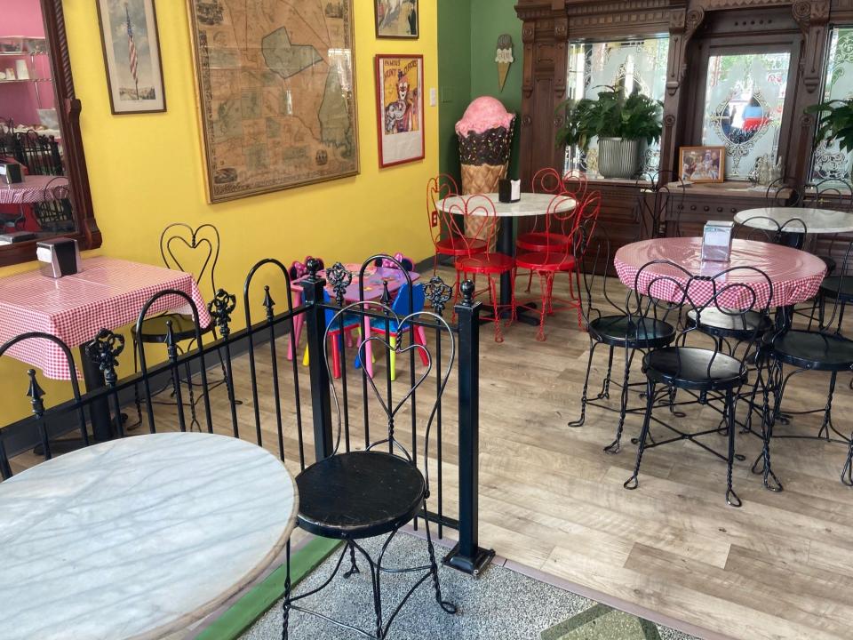 The interior of Vincent's Ice Cream in Mount Holly is shown. Vincent's is known for its homemade ice cream in many flavors.