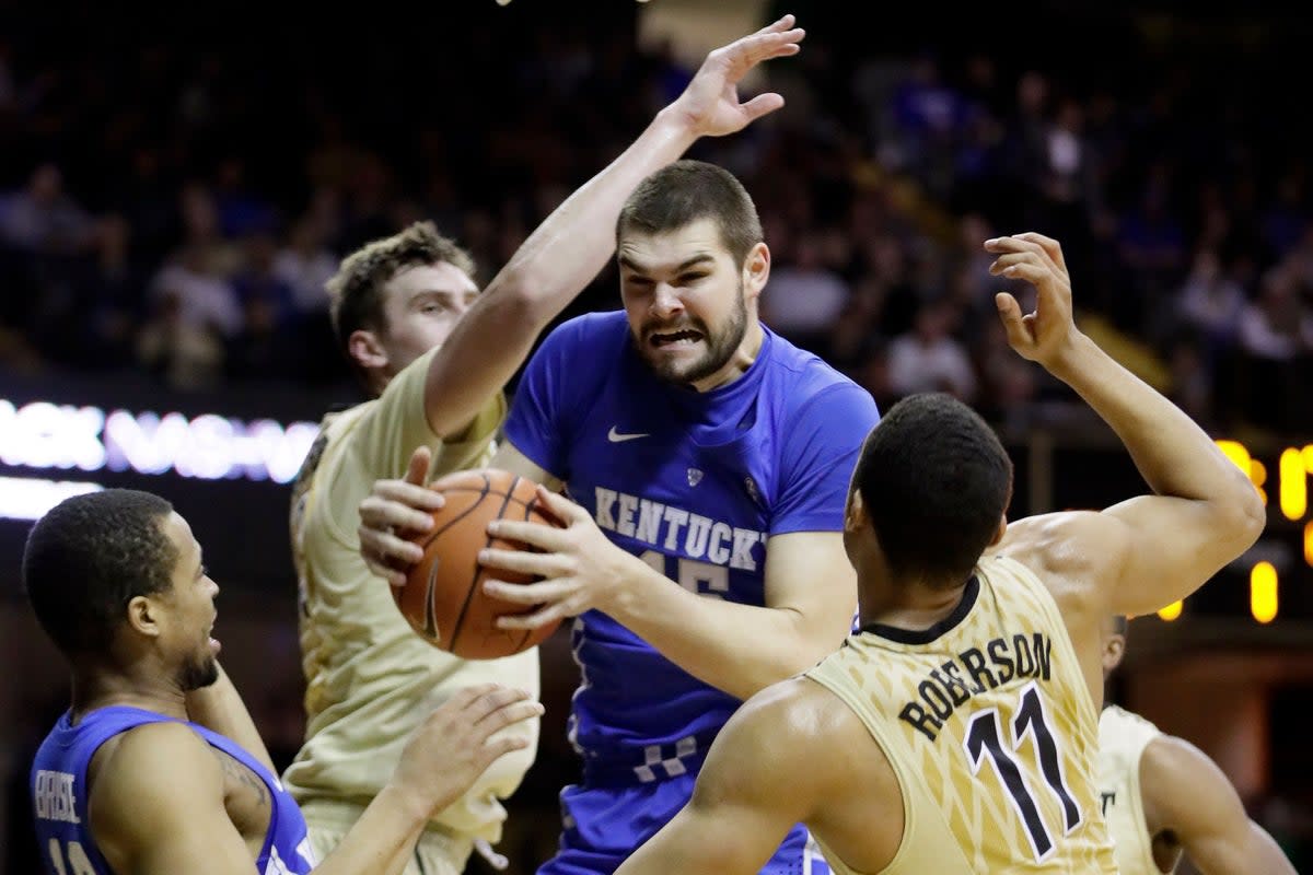 Australian professional basketballer Isaac Humphries has revealed he is homosexual, making him the only openly gay man playing in a top-tier basketball competition (Mark Humphrey, File/AP) (AP)