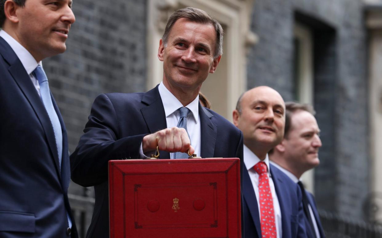 15/03/2023. London, United Kingdom. Chancellor of the Exchequer Jeremy Hunt Budget Day. 11 Downing Street. Picture by Rory Arnold / No 10 Downing Street - Rory Arnold/No10 Downing Street