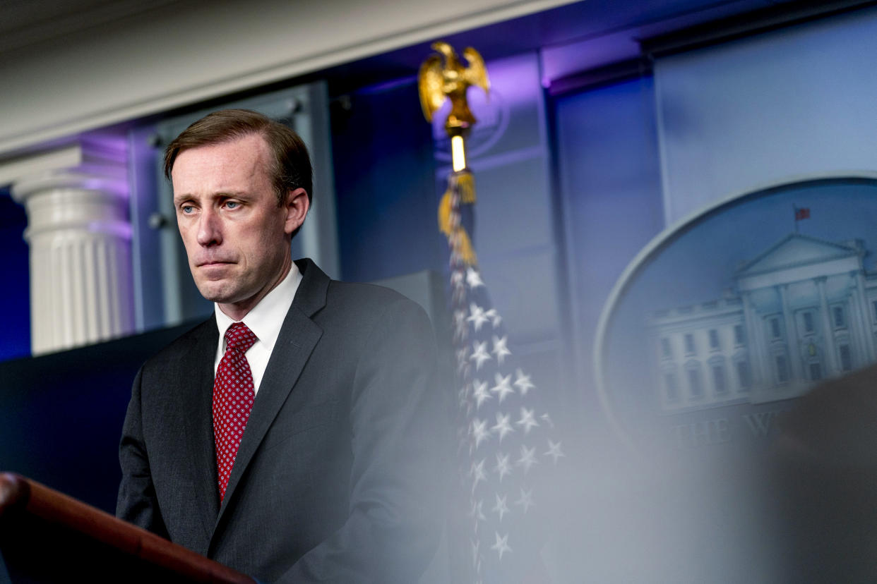 White House national security adviser Jake Sullivan in Washington on Jan. 13, 2022. (Andrew Harnik / AP file)