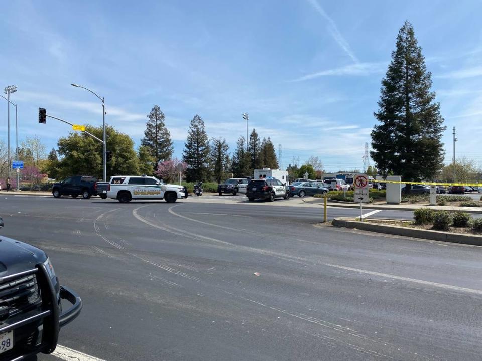 Dozens of law enforcement officers responded to a major incident at Mahany Park in Roseville, California, on Thursday afternoon, April 6, 2023. A suspect was taken into custody, according to police dispatch audio.