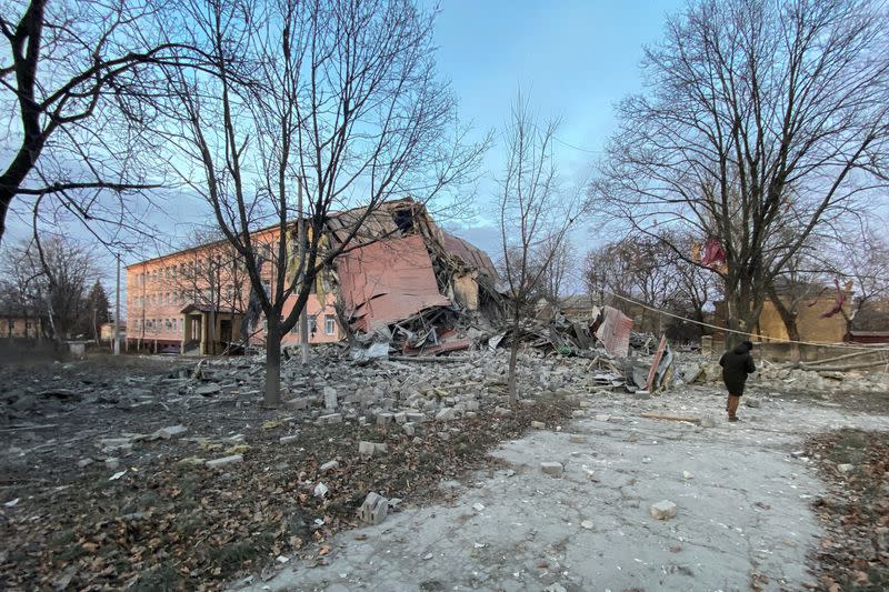 Aftermath of a Russian missile strike in Kramatorsk