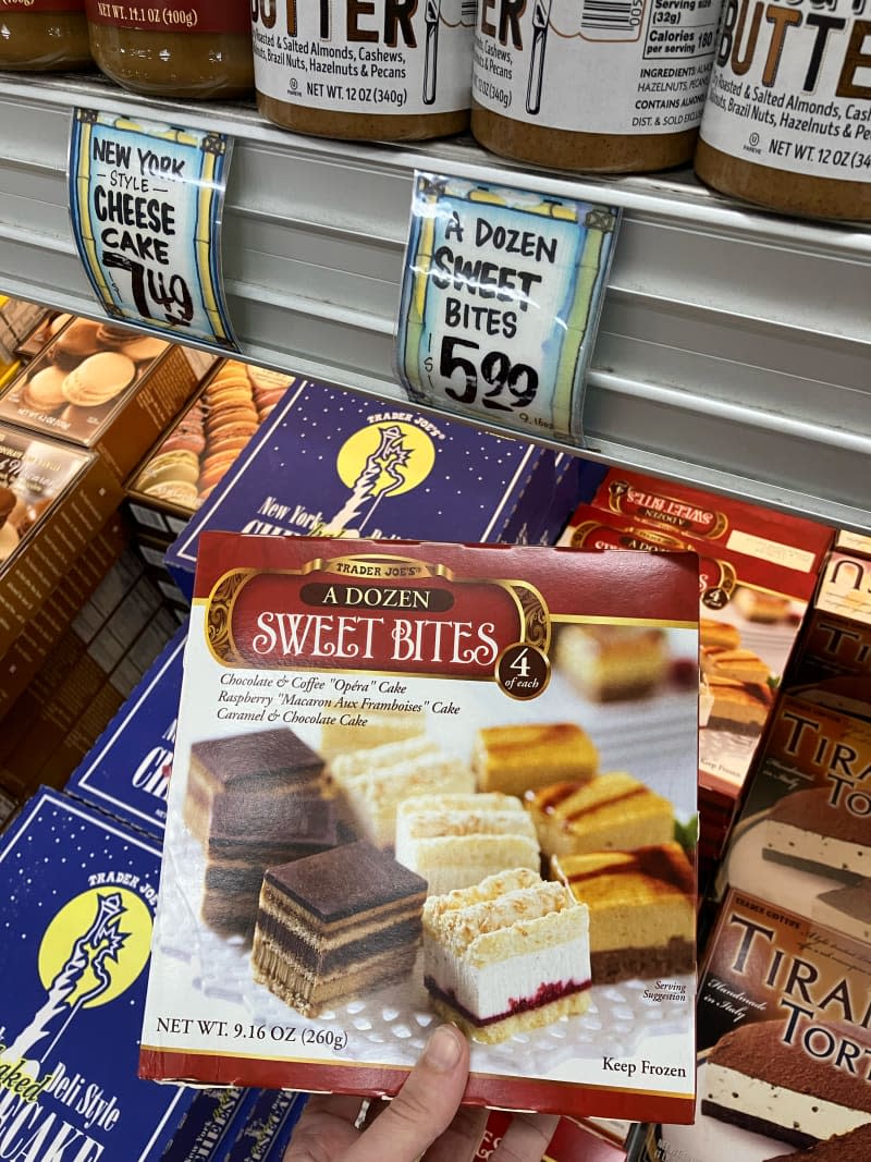 Trader Joe's sweet bites in store freezer.