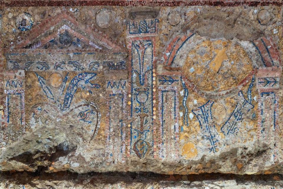 The mosaic, which dates to the end of the second century B.C., likely belonged to a member of Rome’s senatorial elite.