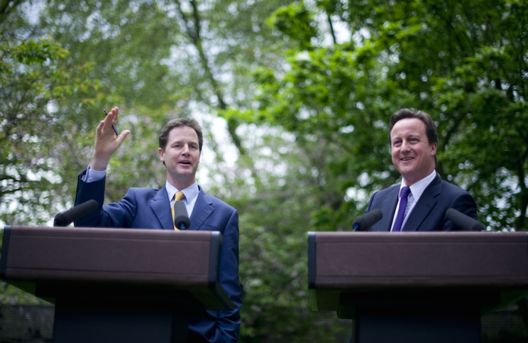 Nick Clegg and David Cameron formed a coalition in 2010 (Picture: Rex)