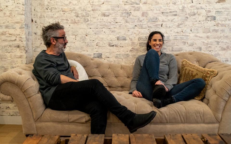 David Baddiel with comedian Sarah Silverman in Jews Don’t Count 