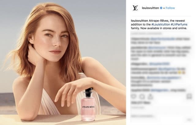 Emma Stone for #LouisVuitton. Find the new #LouisVuitton Fragrance