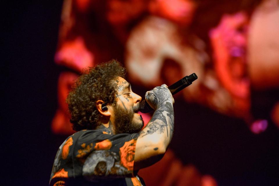 Post Malone performed in front of a sold-out Little Caesars Arena crowd on Sept. 29. 2019.