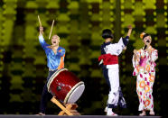 <p>Entertainers perform during the Closing Ceremony of the Tokyo 2020 Olympic Games at Olympic Stadium on August 08, 2021 in Tokyo, Japan. (Photo by Naomi Baker/Getty Images)</p> 