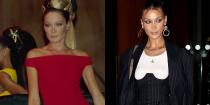 <p>It isn't just her success on the catwalk that has the fashion world buzzing that Bella Hadid is the next Carla Bruni—her high cheekbones make her a dead ringer for Bruni back in the '90s, too.</p>