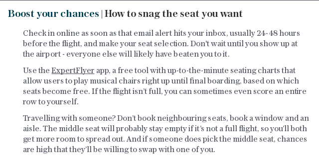 Boost your chances | How to snag the seat you want