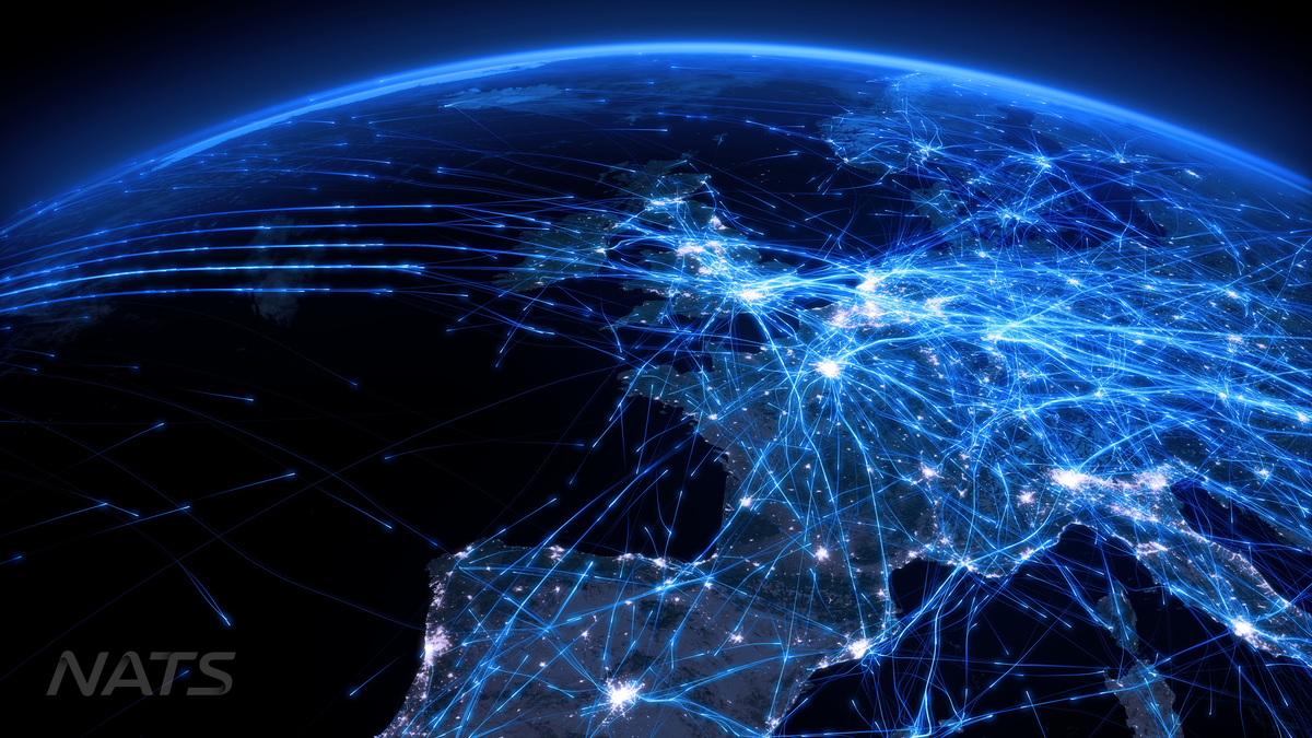 Lively skies: a National Air Traffic Services visualisation of European flights (Nats)