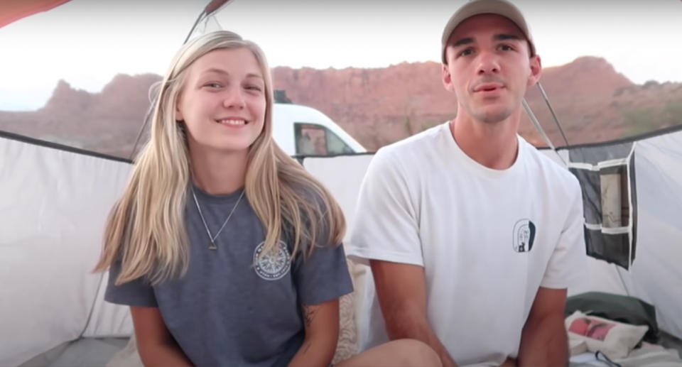 Gabby Petito and Brian Laundrie detailed their travels in a series of YouTube videos. Source: YouTube/ Nomadic Statik