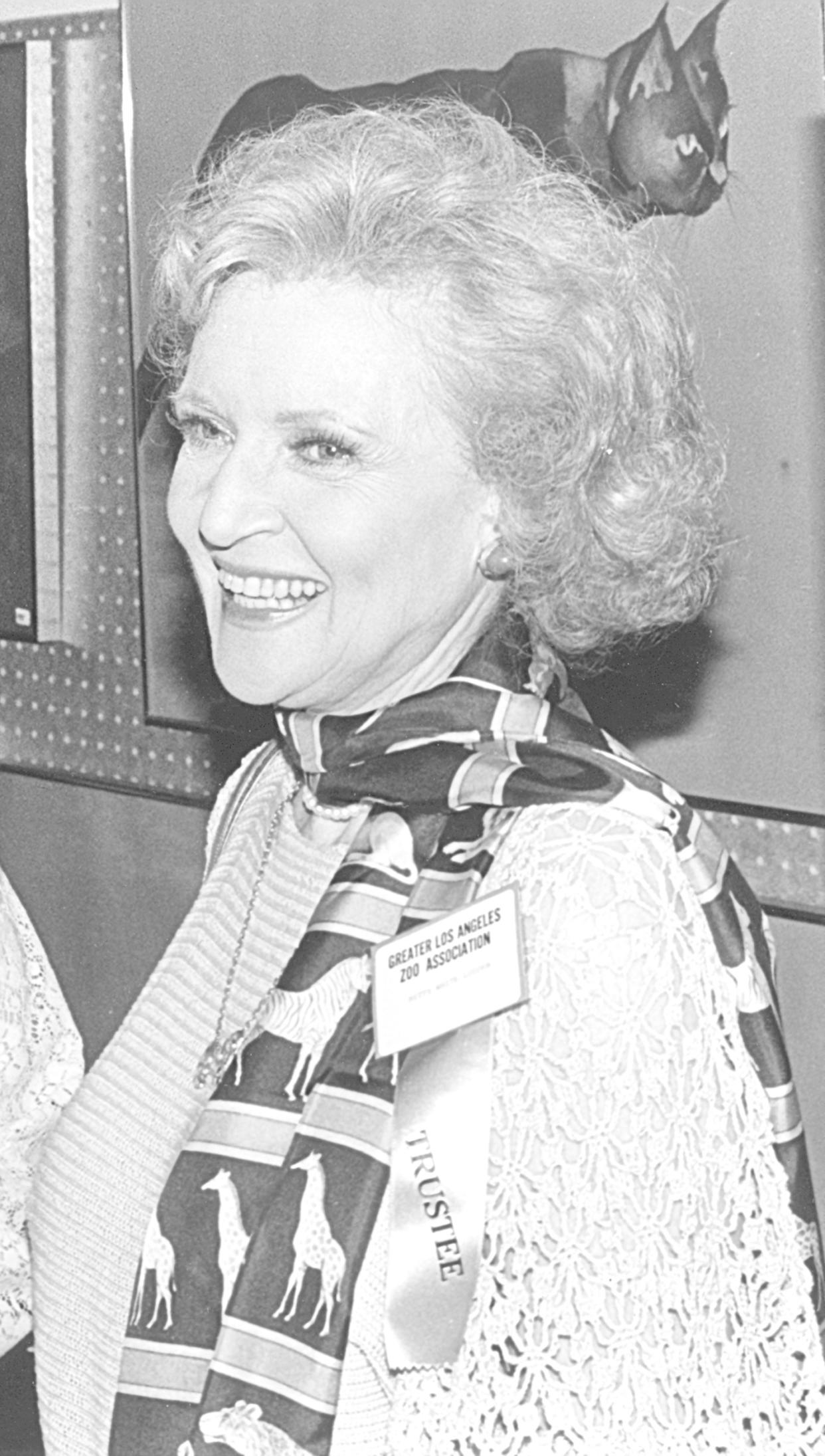 Betty White served on the board of trustees at the nonprofit Greater Los Angeles Zoo Association (GLAZA) since 1974, and as a commissioner of the Los Angeles Zoo for eight years.  (Courtesy the Greater Los Angeles Zoo Association)