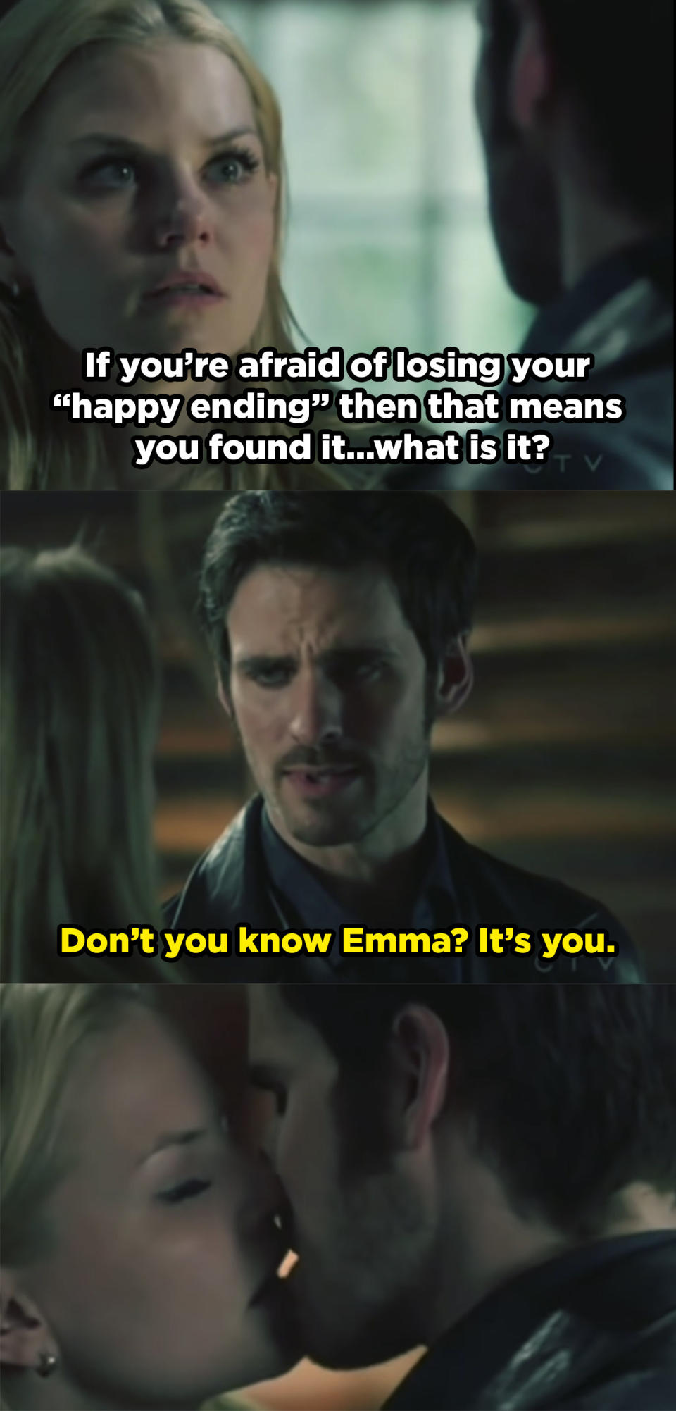 Killian tells Emma that she's his happy ending.
