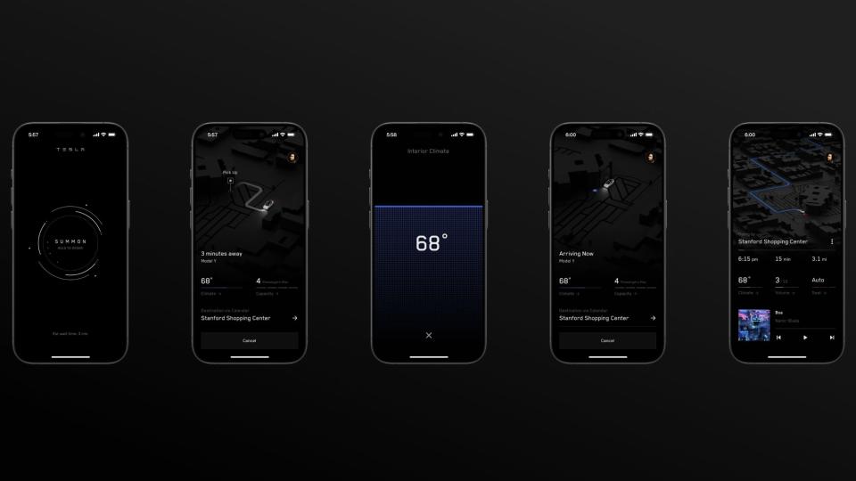Tesla's preview of the ride-hailing feature coming to Tesla's App (credit: Tesla)