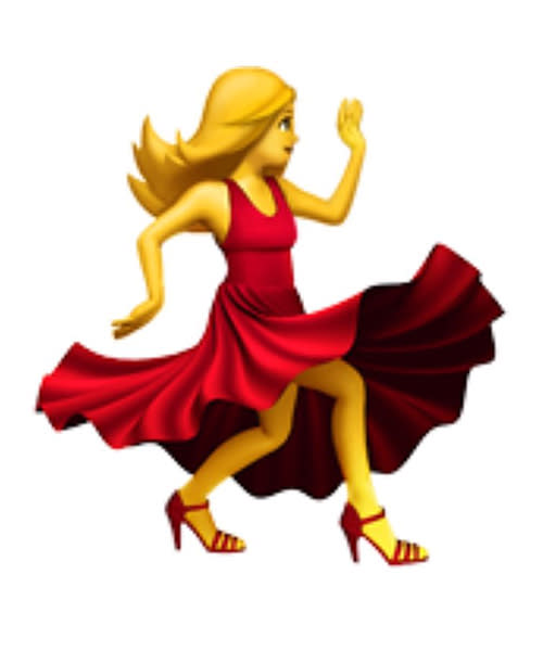 The dancing lady emoji. (Photo: Apple)