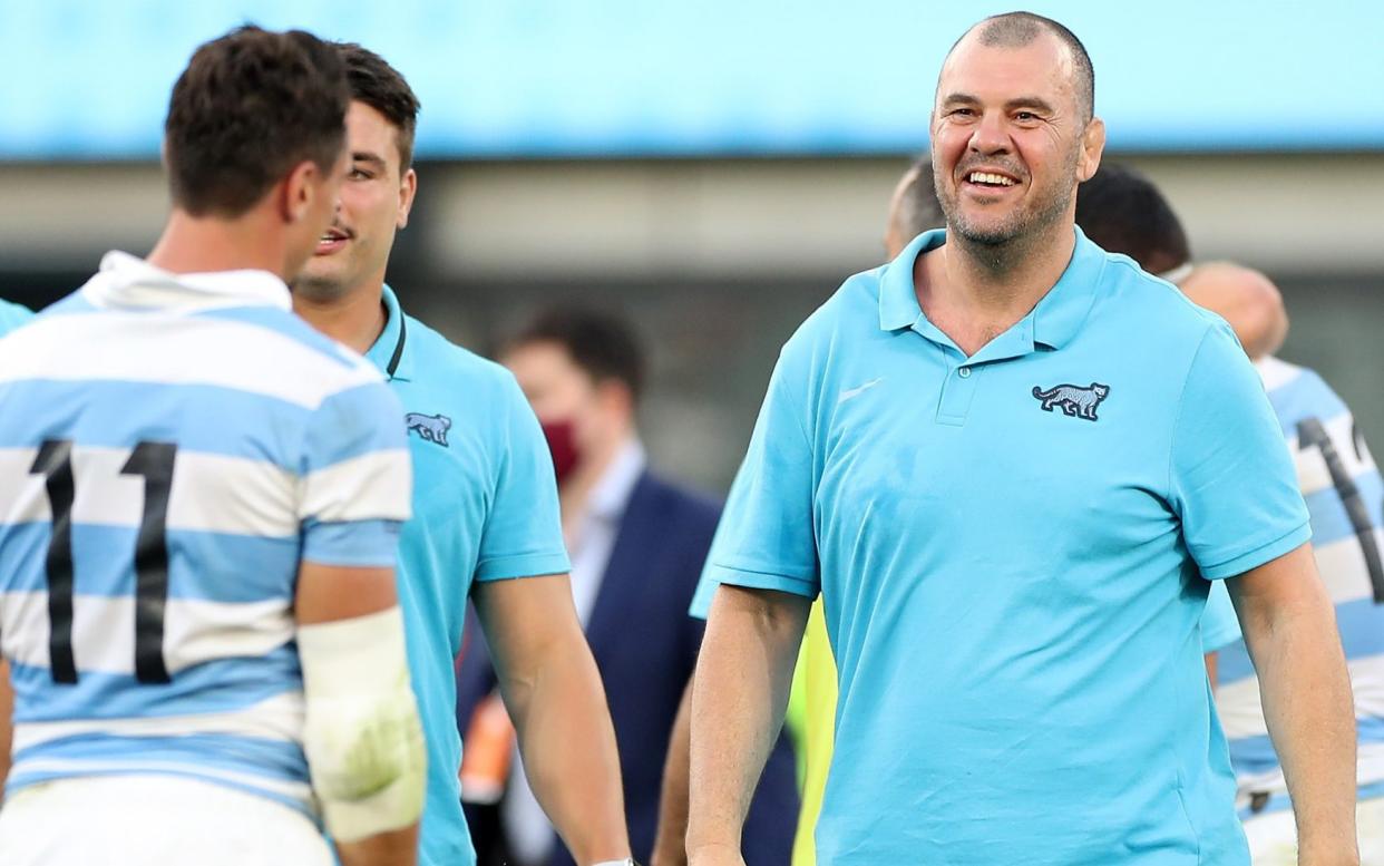 Michael Cheika coaching Argentina - Mark Kolbe/Getty Images