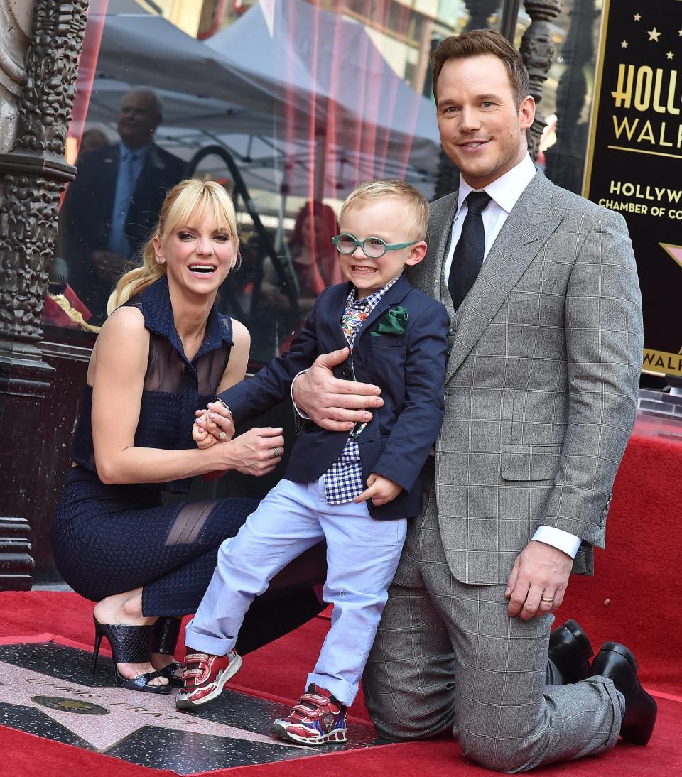 Anna Faris, Chris Pratt, and Jack Pratt