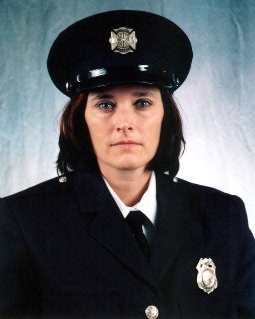 Firefighter Kim Barton, 56, died Tuesday at home. She had been a firefighter for more than 25 years.