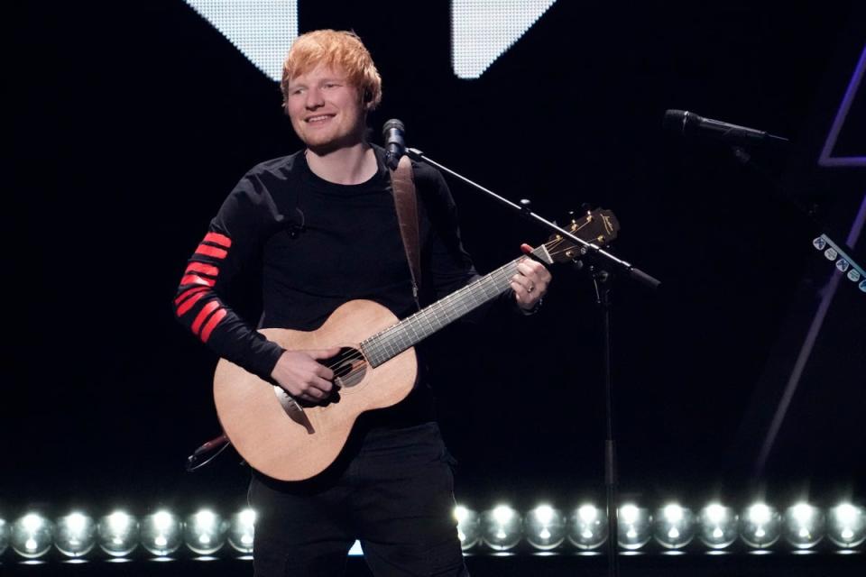 Ellie Goulding has previously claimed she was never romantically involved with Ed Sheeran (pictured) (Charles Sykes/Invision/AP)