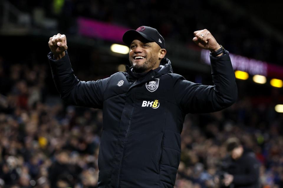 Vincent Kompany delivered the Championship title in his first season at Burnley (PA Wire)