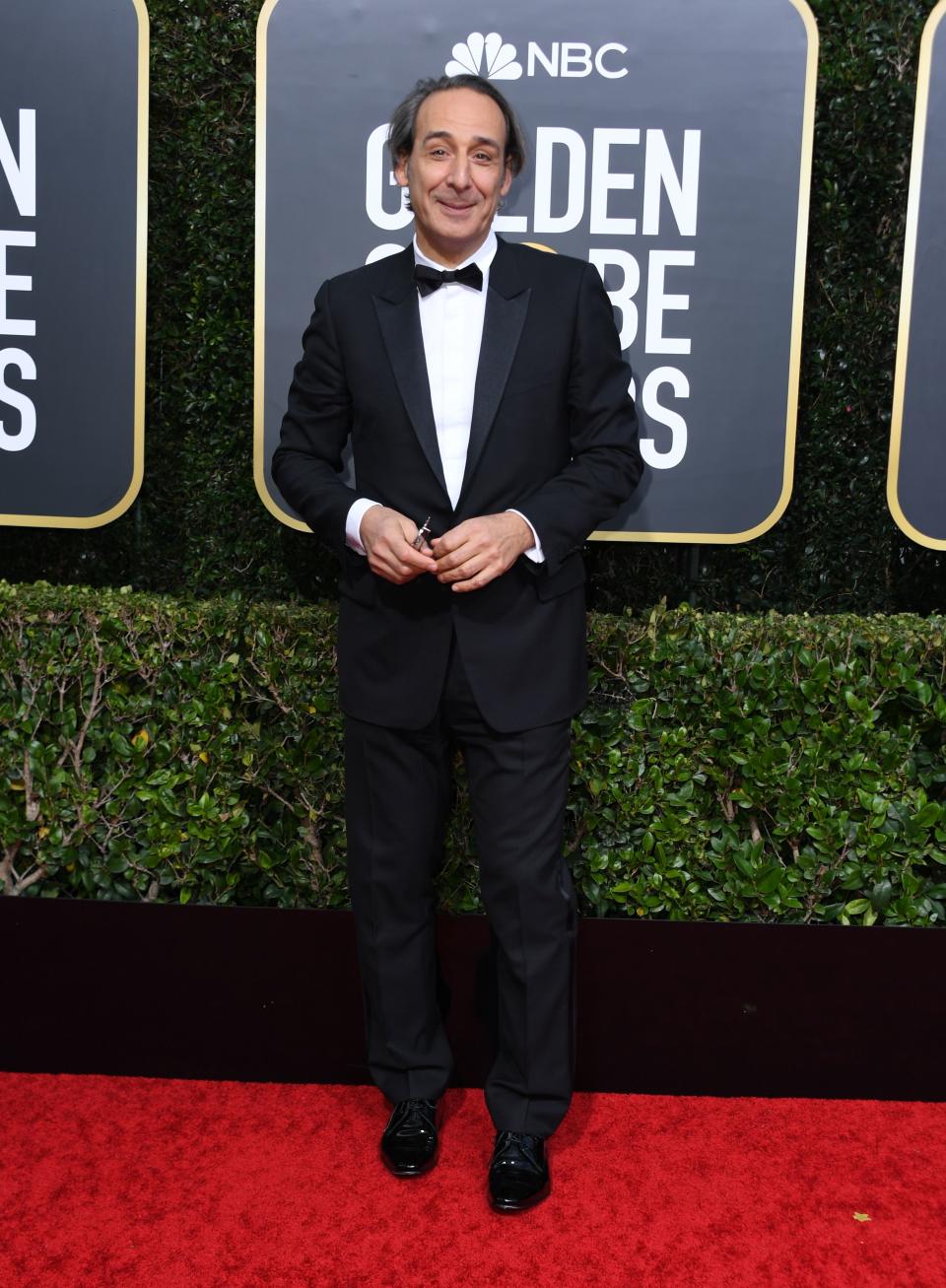 French composer Alexandre Desplat arrives for the 77th annual Golden Globe Awards on January 5, 2020, at The Beverly Hilton hotel in Beverly Hills, California. (Photo by VALERIE MACON / AFP) (Photo by VALERIE MACON/AFP via Getty Images)