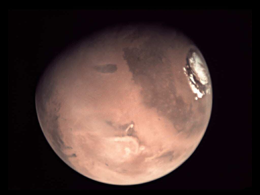 A composite image of Mars is shown here