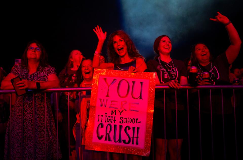 Fans show their excitement as Rick Springfield performs for a packed crowd at the Wendel Concert Stage during the Lancaster Festival last year. The festival board will announce this year's entertainment lineup on Feb. 11.