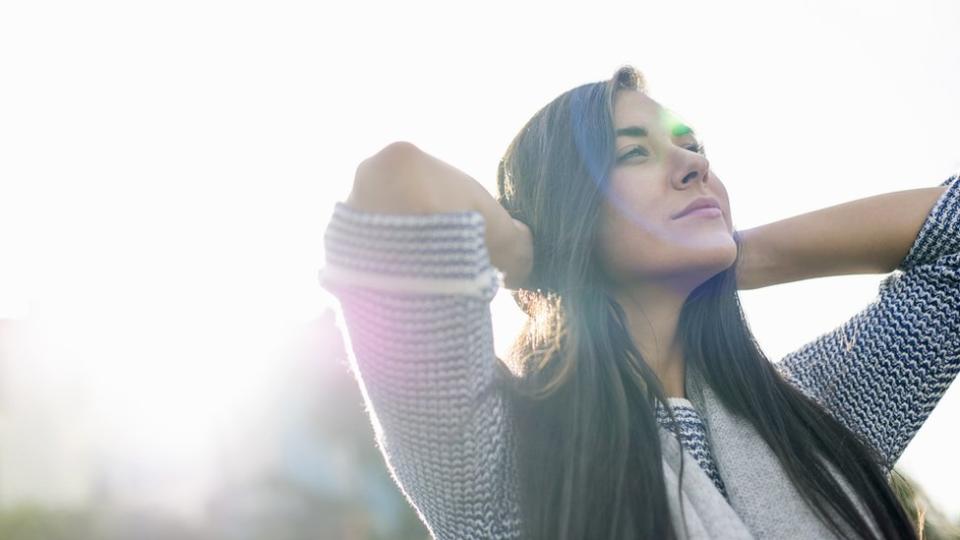 Mujer optimista