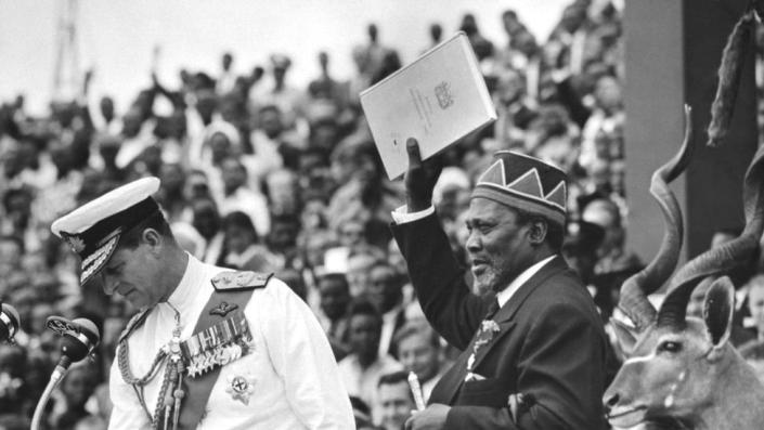 Jomo Kenyatta at his inauguration