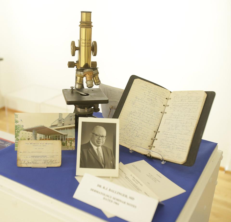 Notes and medical equipment from Dr. R.J. Ballinger of Massillon are on display in the Massillon Museum's new exhibit about Black residents and culture in the community.