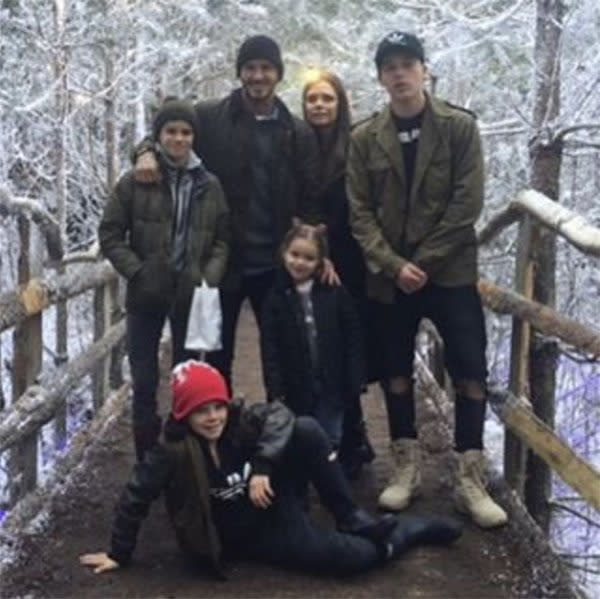 <br>Happy Christmas!! Lots of love from the Beckhams!!we love u!! @davidbeckham @brooklynbeckham x vb".