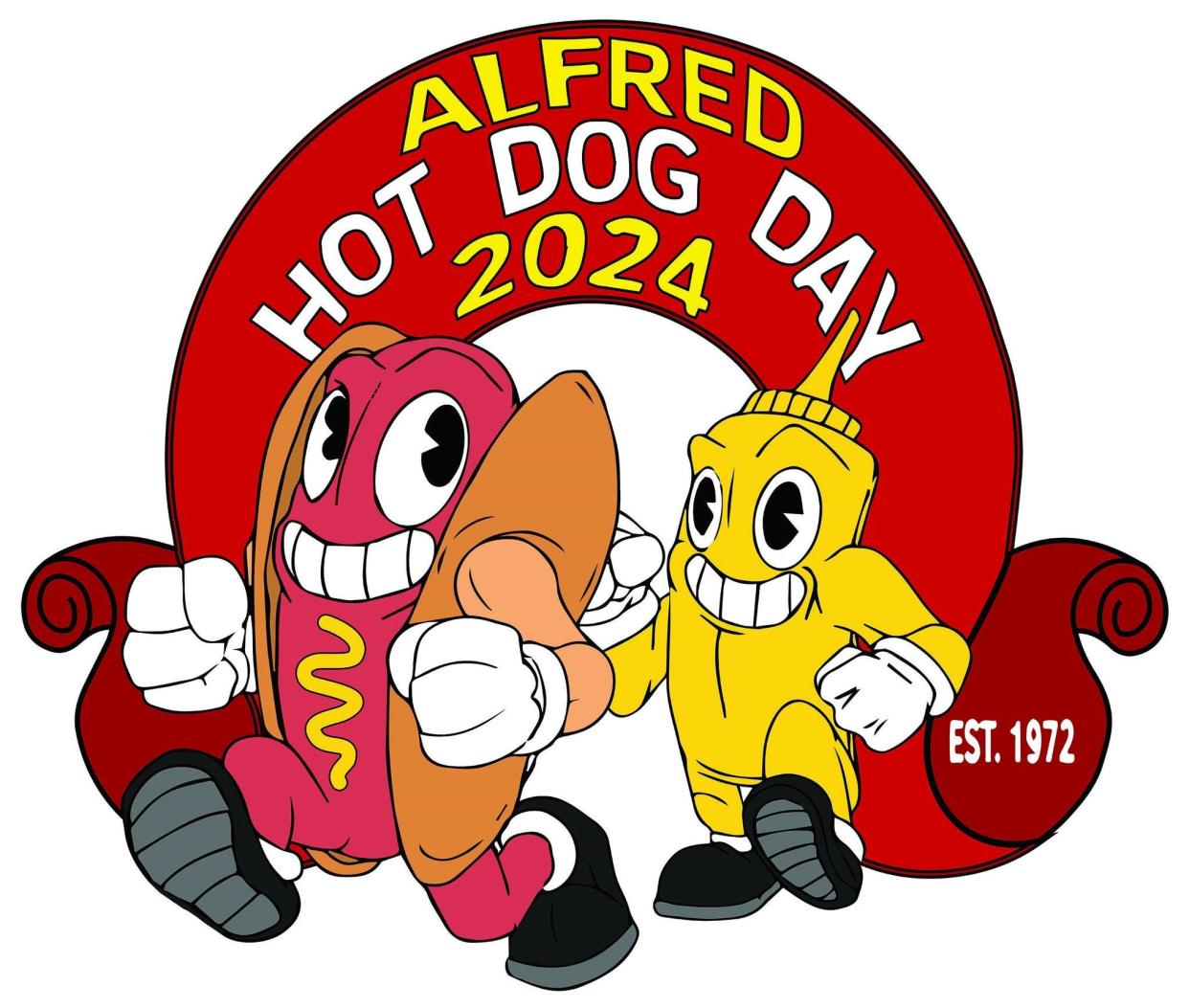 Alfred State first-year student Renee Kintner designed the official 2024 Hot Dog Day T-shirts. Stop by the street fair Saturday to pick up Hot Dog Day merchandise.