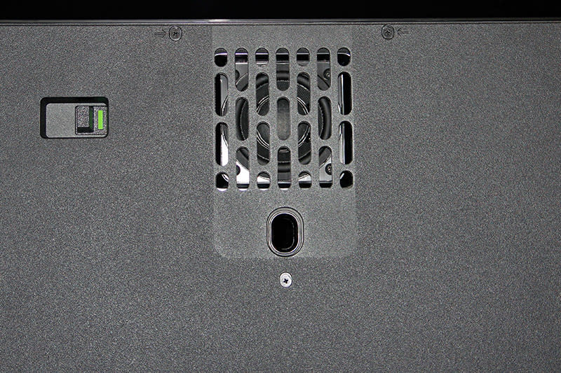 Hidden underneath the back cover is a woofer that handles low frequency sounds.