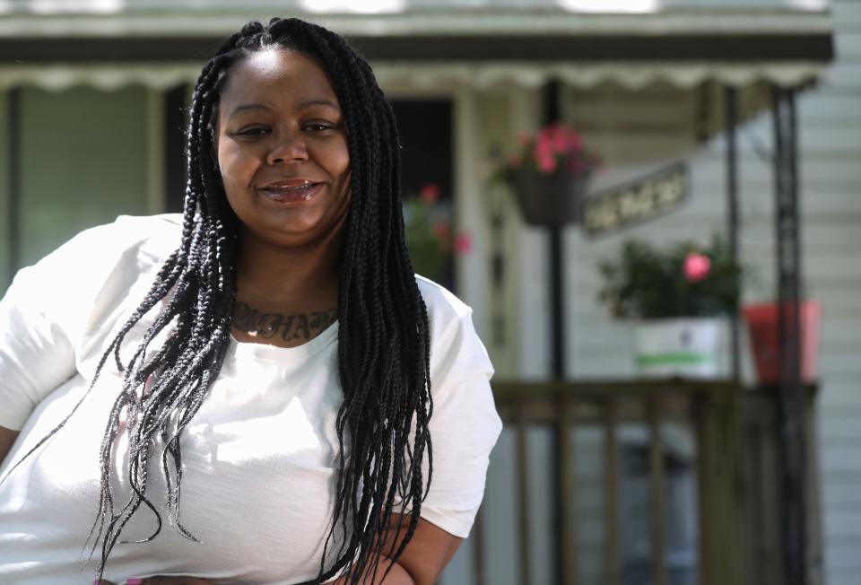Ivory Cross, 27, is working with Michigan Liberation, a group that pays people’s bails and helps people upon their release. Cross had been held on a $2,000 bail she couldn’t afford. Michigan Liberation paid for her release and helped get her back on her feet.