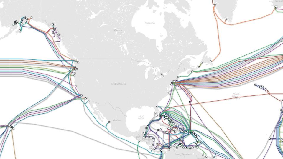 undersea internet cables map