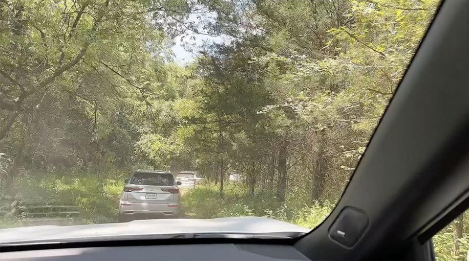 Driving the Outlander on the Polecat Training off-road track