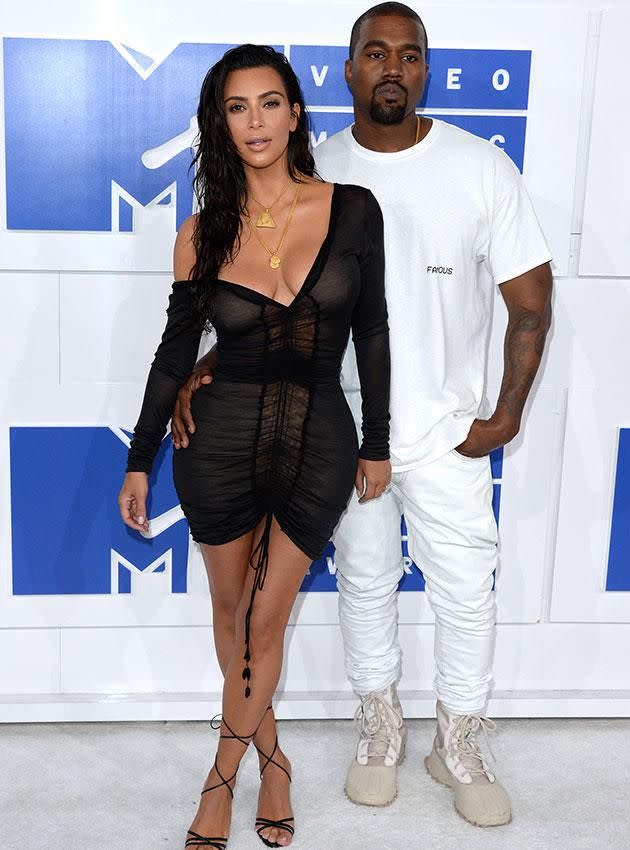 The couple at the VMAs. Source: Getty