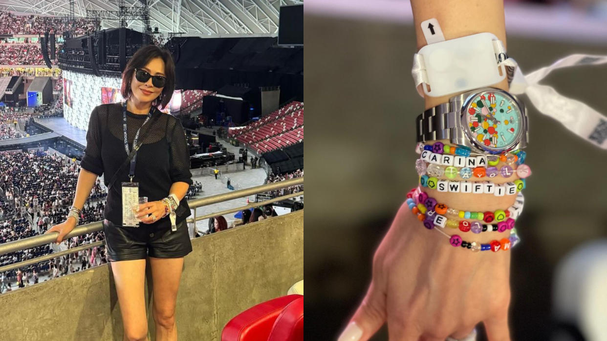 Hong Kong star Carina Lau attended Taylor Swift's The Eras Tour on Thursday (7 March). PHOTO: Instagram/carinalau1208